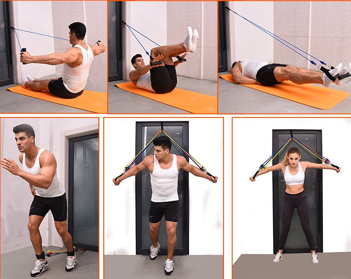 5-in-1 Portable Resistance Band Set with Handles