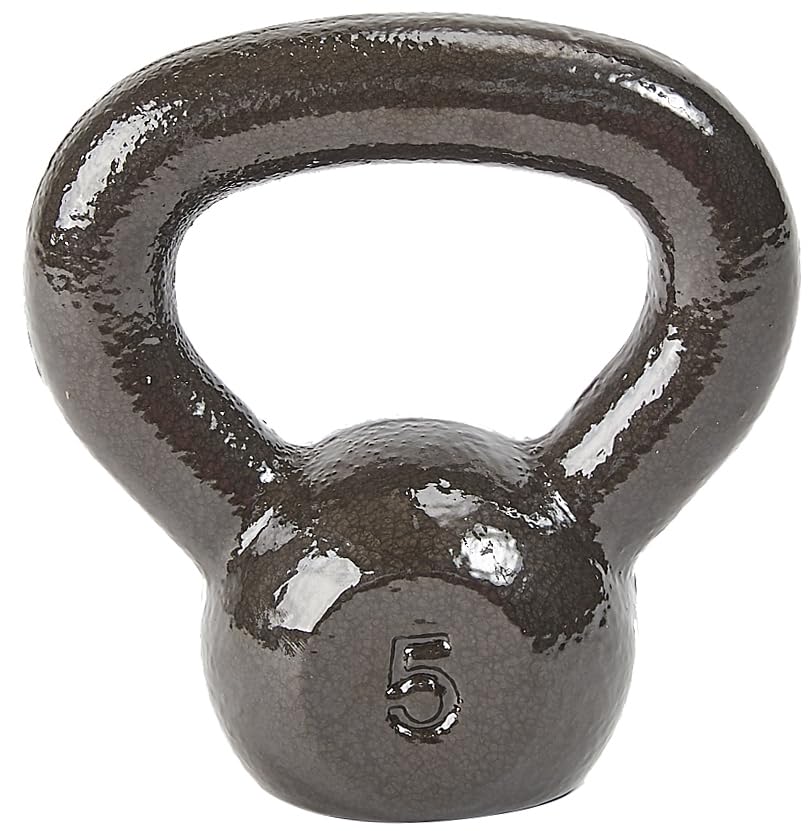 Cast Iron Kettlebell with Rubber Base — 5 lbs