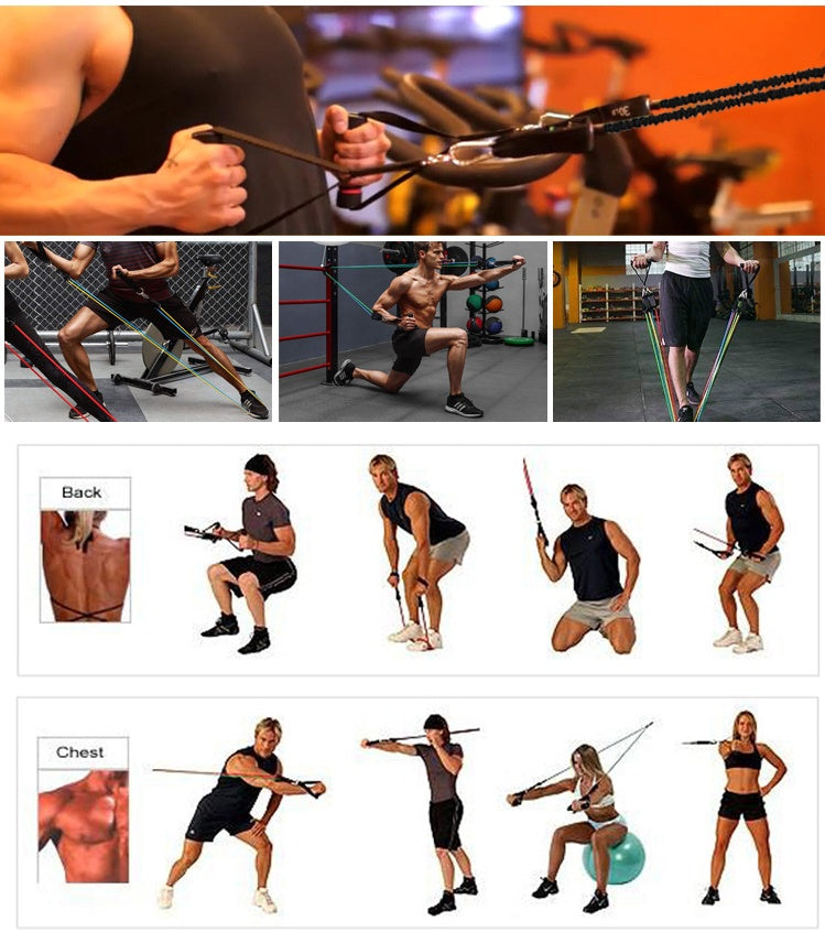 5-in-1 Portable Resistance Band Set with Handles